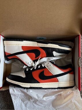 Men’s Nike Dunk Low Sneakers in Vintage Coral/Black/White